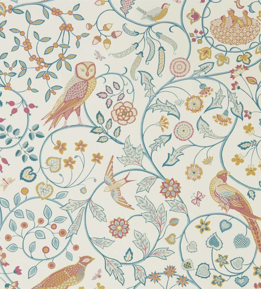 Newill Wallpaper - Indigo Saffron - 216703 - Morris & Co - Premier Wallcovering