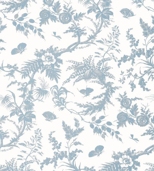 Newlands Toile Wallpaper - Soft Blue - AT57834 - Anna French - Premier Wallcovering