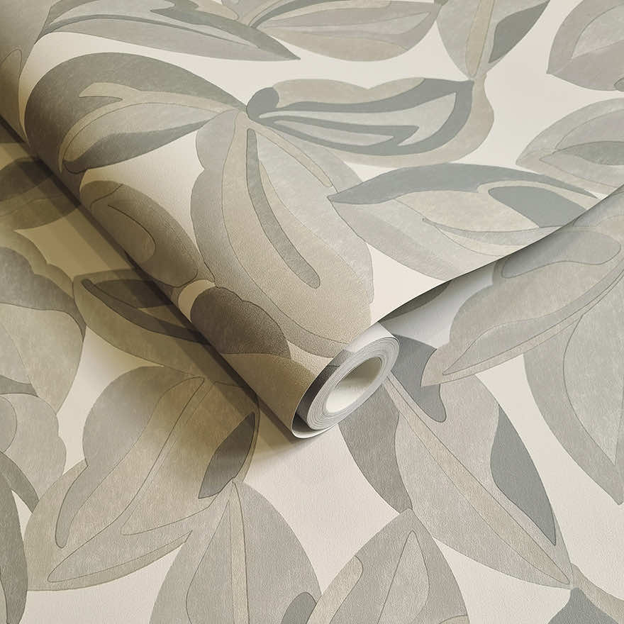 Nicolai Leaf Wallpaper - Beige - Holden Décor - 91592 - Premier Wallcovering