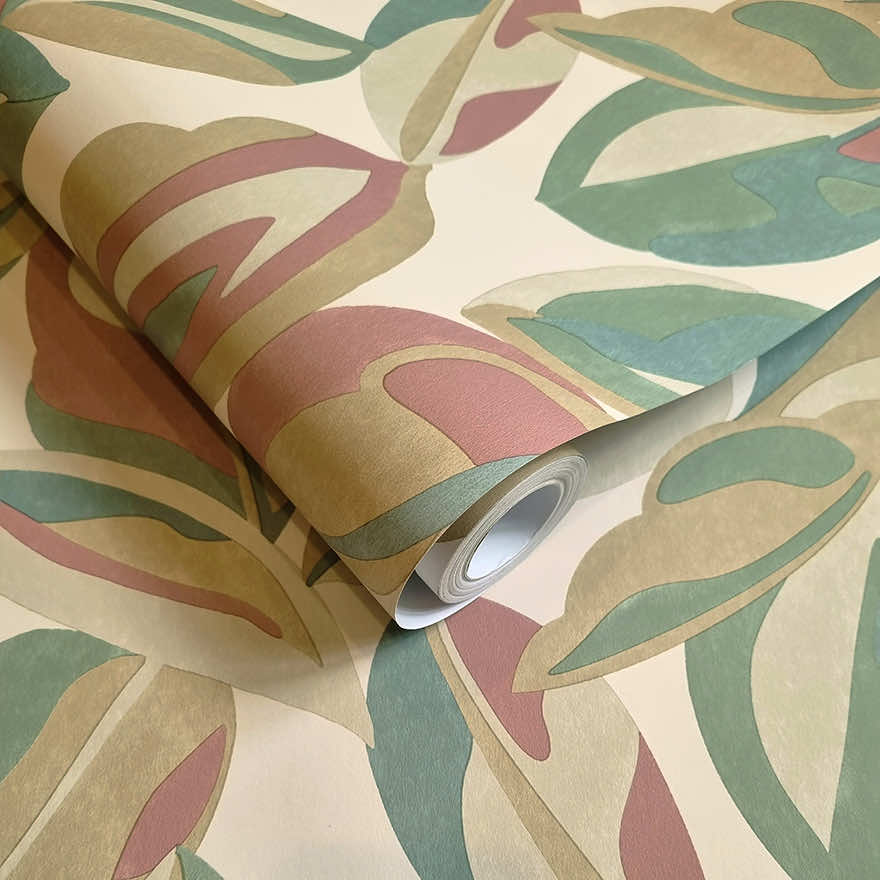 Nicolai Leaf Wallpaper - Multi - Holden Décor - 91591 - Premier Wallcovering