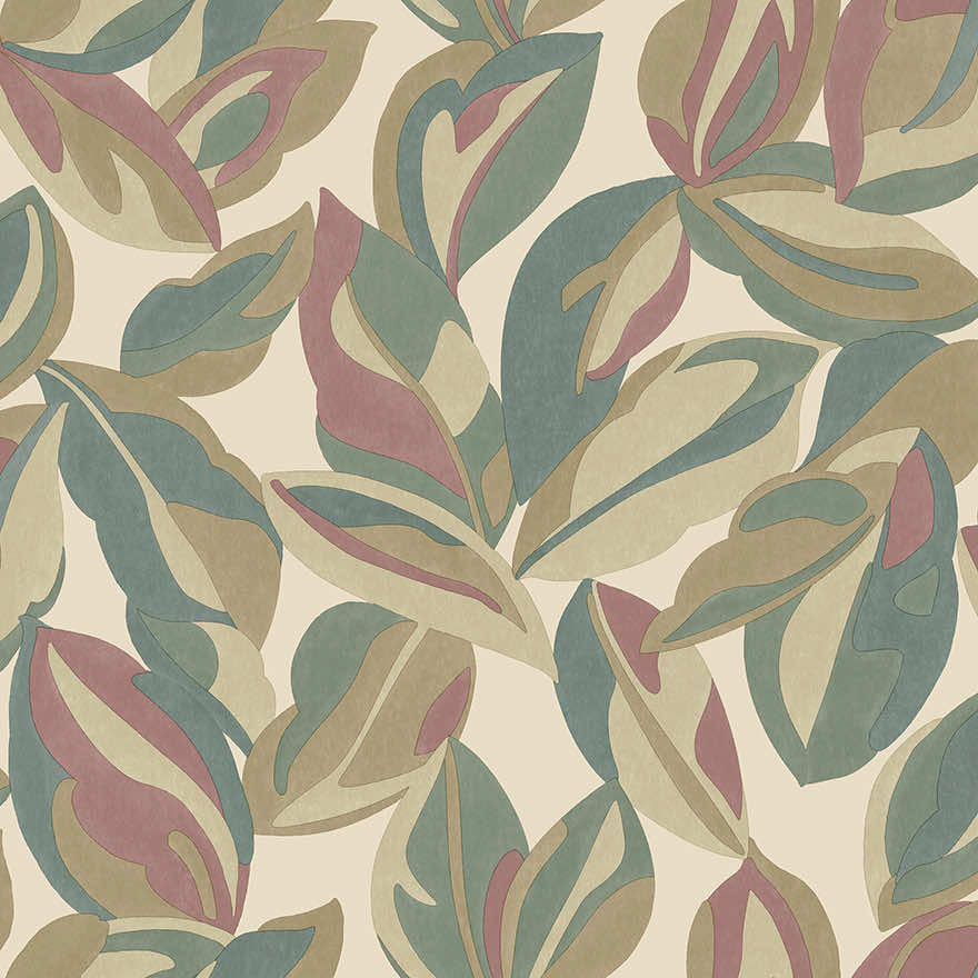 Nicolai Leaf Wallpaper - Multi - Holden Décor - 91591 - Premier Wallcovering