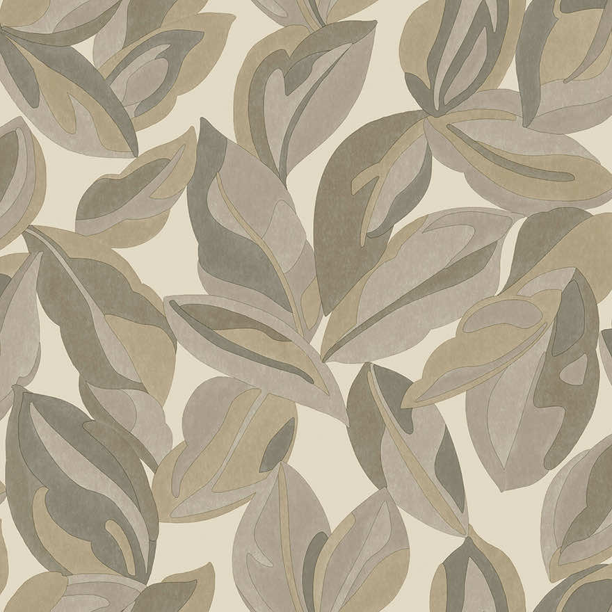 Nicolai Leaf Wallpaper - Beige - Holden Décor - 91592 - Premier Wallcovering
