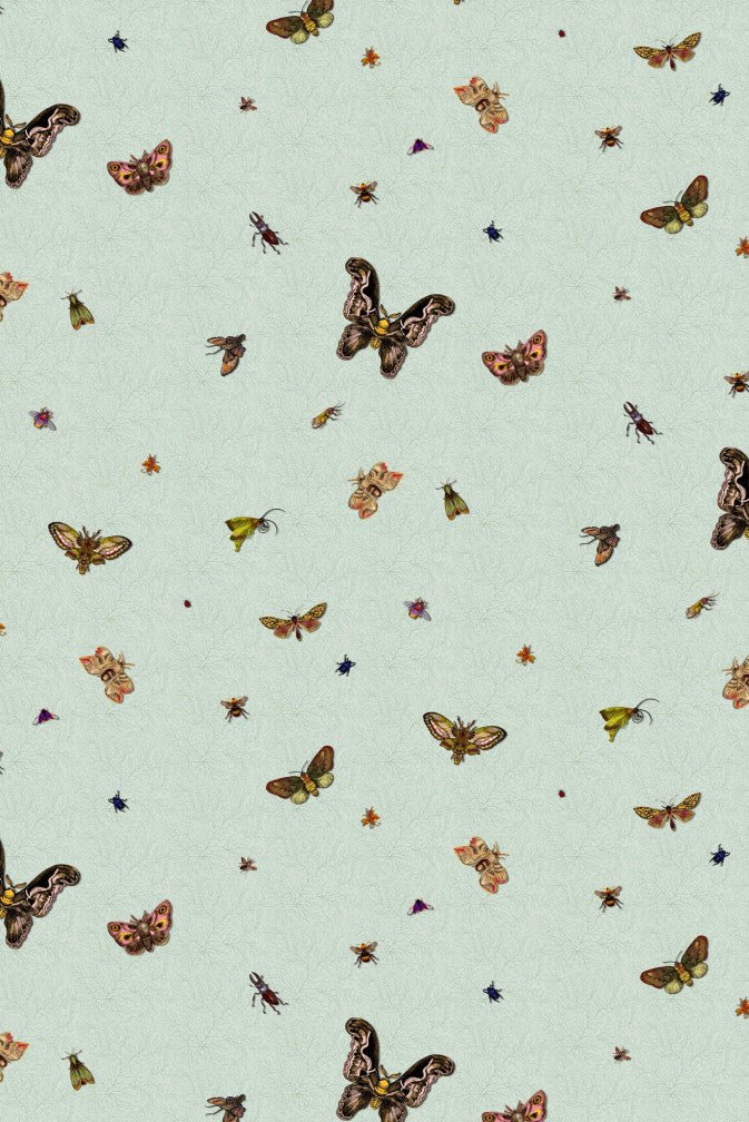 Nightcrawlers Wallpaper - Mint - Timorous Beasties - RUS/NCR/MATT/03 - Premier Wallcovering
