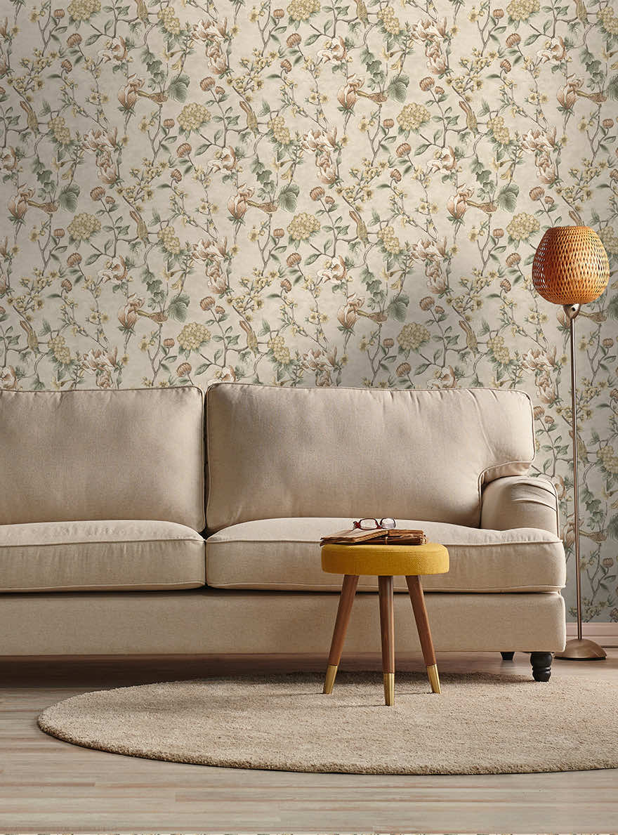 Nightingale Wallpaper - Cream - Holden Décor - 91620 - Premier Wallcovering
