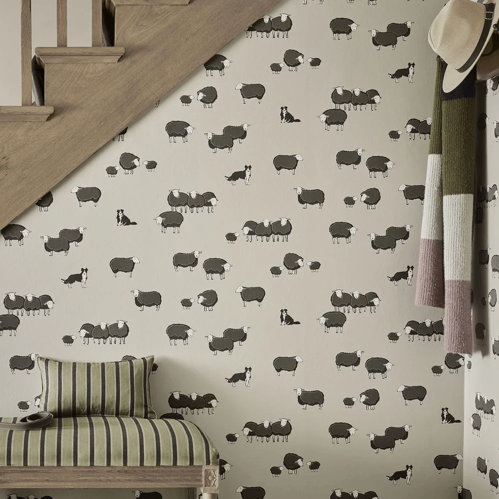 Nip & Lassie Wallpaper - Slaked Lime Dark - Little Greene - 0231NISLAKE - Premier Wallcovering
