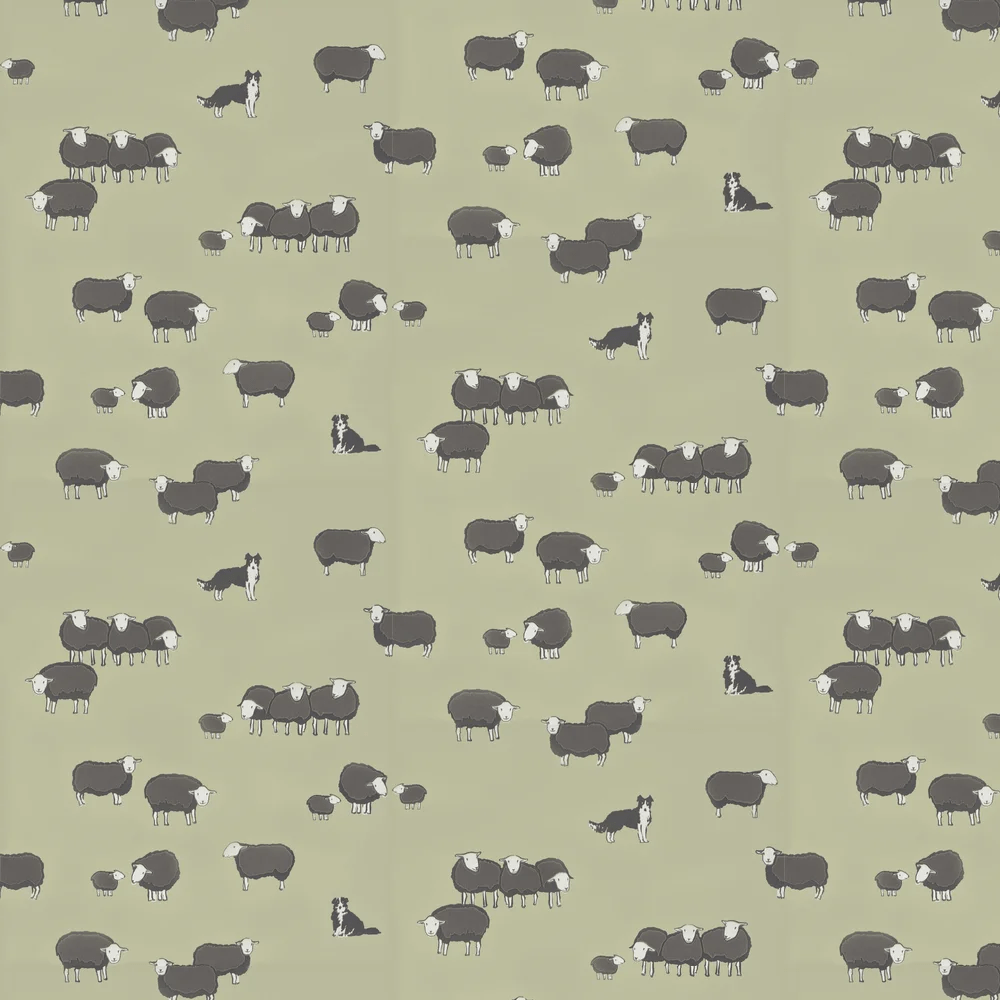 Nip & Lassie Wallpaper - Kitchen Green - Little Greene - 0231NIKITCH - Premier Wallcovering