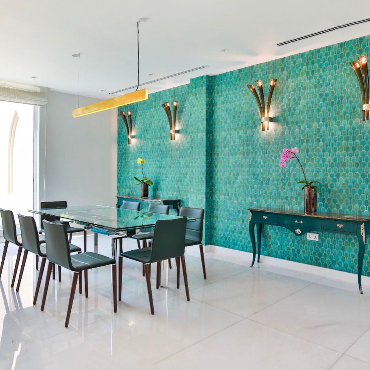 Nizwa Wallpaper - Jade - NLXL - BGR - 01 - Premier Wallcovering