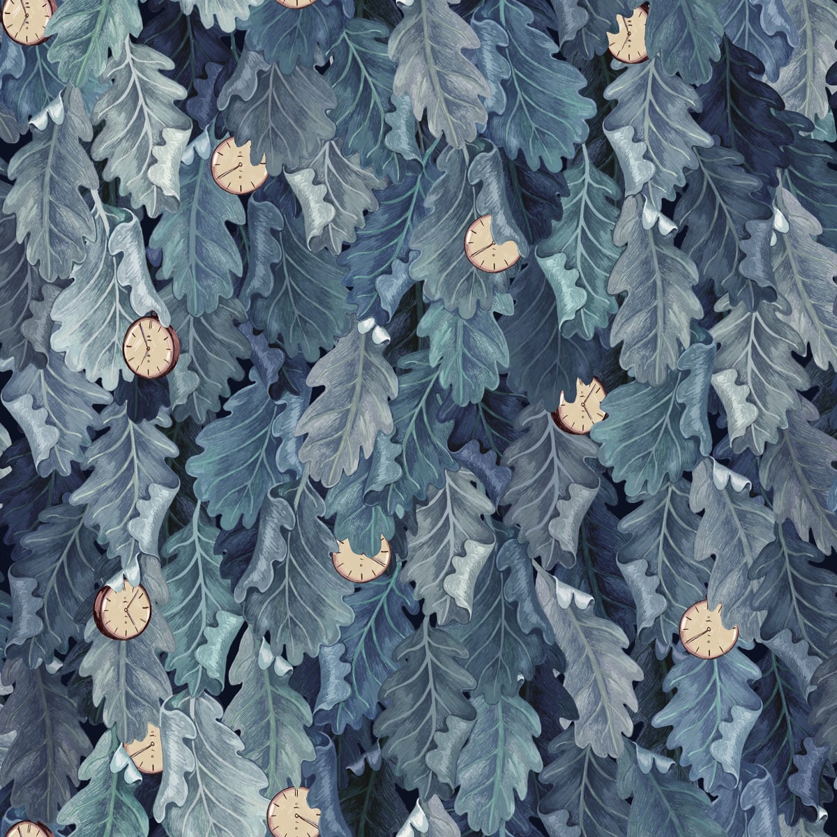 No Time to Waste Wallpaper - Blue - Rebel Walls - R19272 - Premier Wallcovering