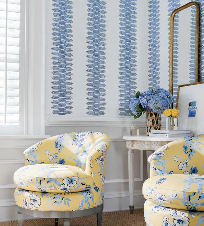 Nola Stripe Wallpaper - Green - Thibaut - T20808 - Premier Wallcovering