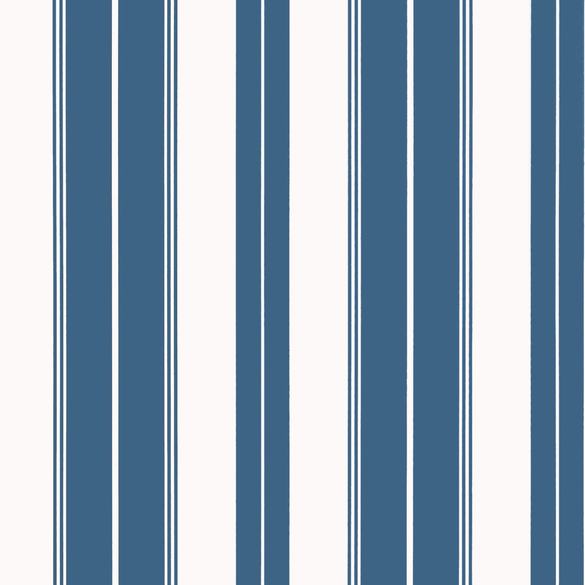 Norfolk Stripe Wallpaper - Navy - Thibaut - T44047 - Premier Wallcovering