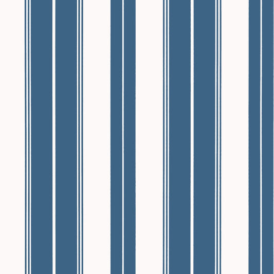Norfolk Stripe Wallpaper - Navy - Thibaut - T44047 - Premier Wallcovering