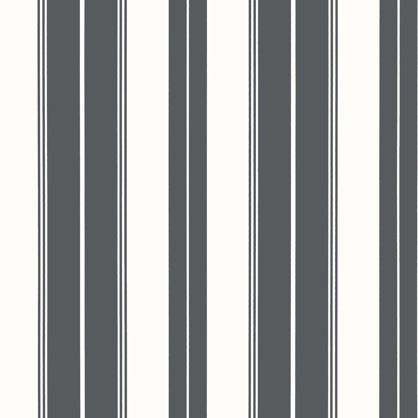 Norfolk Stripe Wallpaper - Charcoal Black - Thibaut - T44050 - Premier Wallcovering
