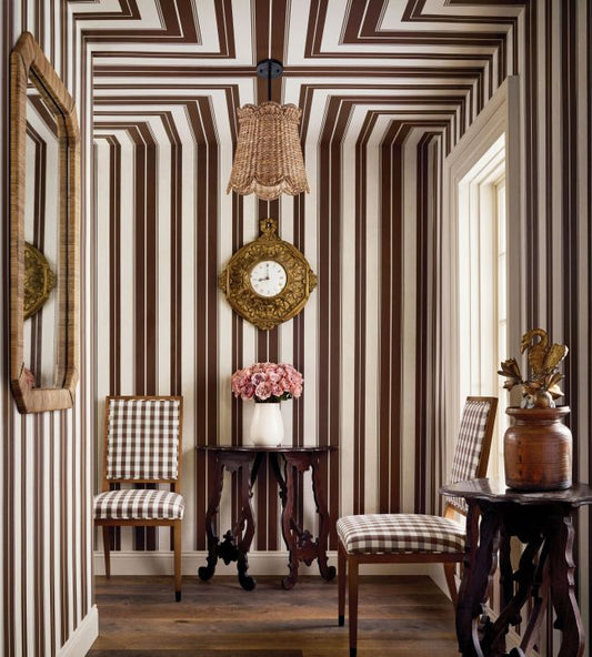 Norfolk Stripe Wallpaper - Willow - Thibaut - T44042 - Premier Wallcovering