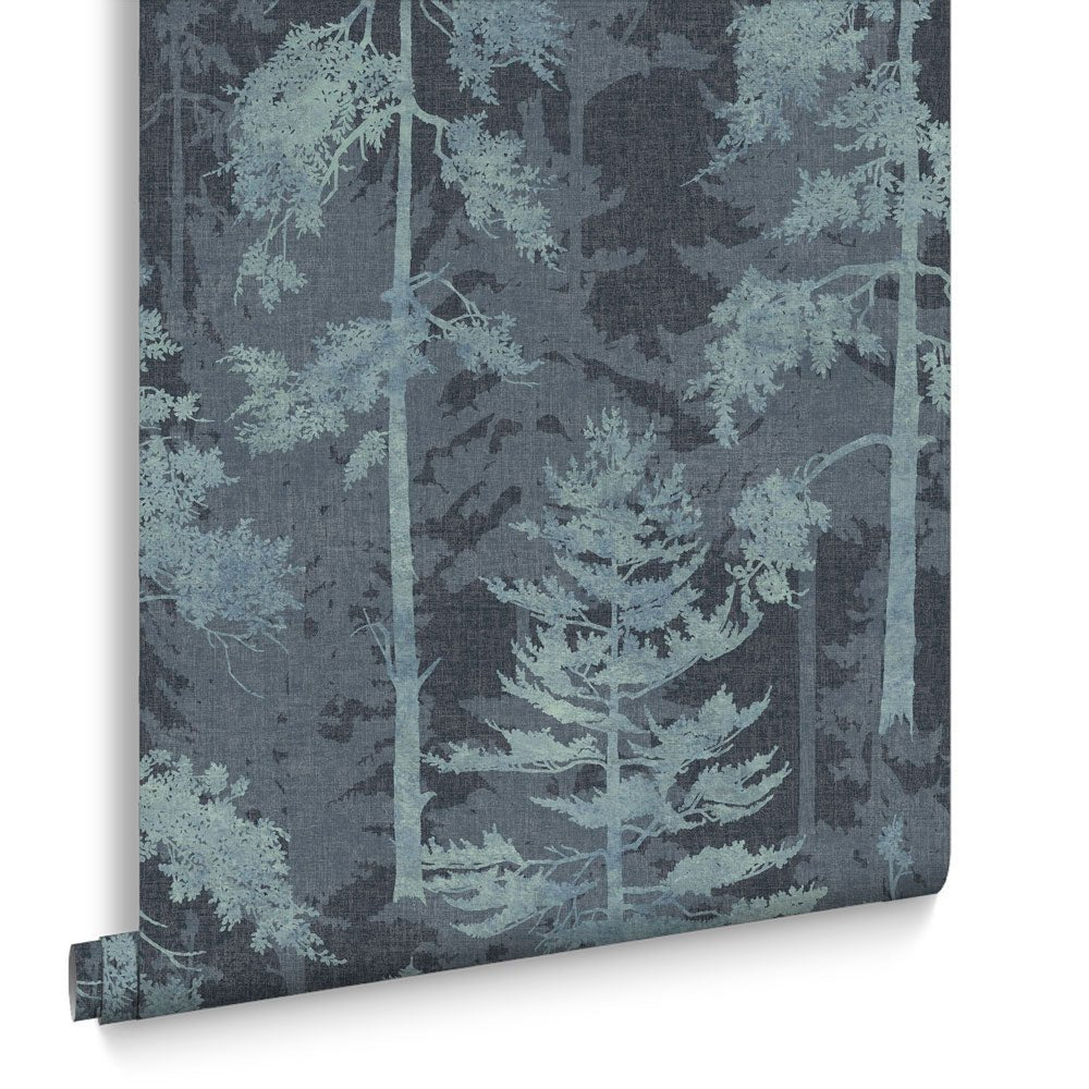Norse Forest Wallpaper - Navy - Graham & Brown - 121426 - Premier Wallcovering