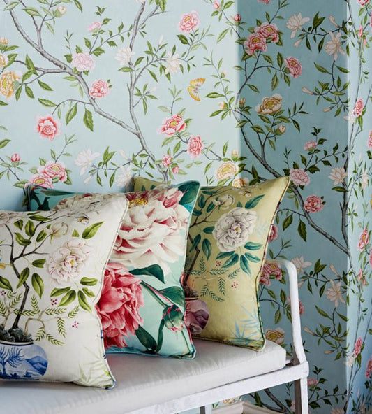 Nostell Priory Wallpaper - Old Gold/Green - ZWOO311418 - Zoffany - Premier Wallcovering