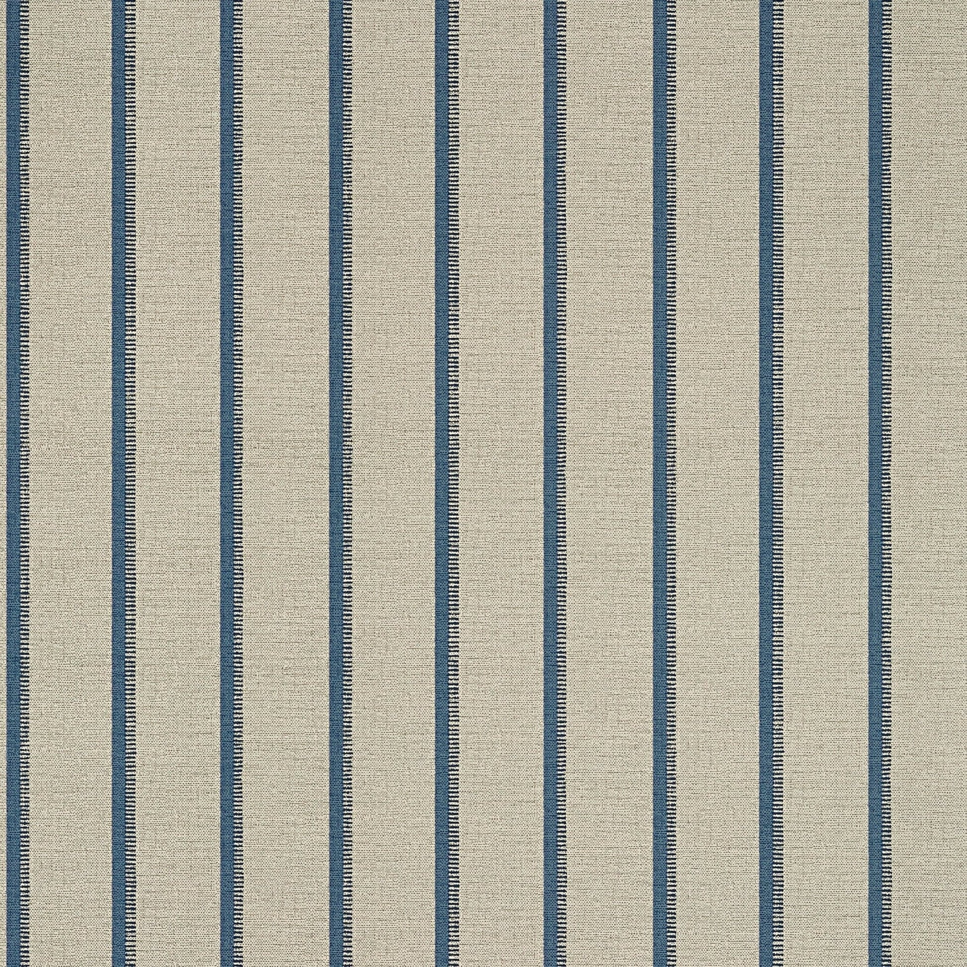 Notch Stripe Wallpaper - Flax & Navy - Thibaut - T10259 - Premier Wallcovering