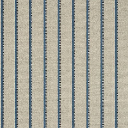 Notch Stripe Wallpaper - Flax & Navy - Thibaut - T10259 - Premier Wallcovering
