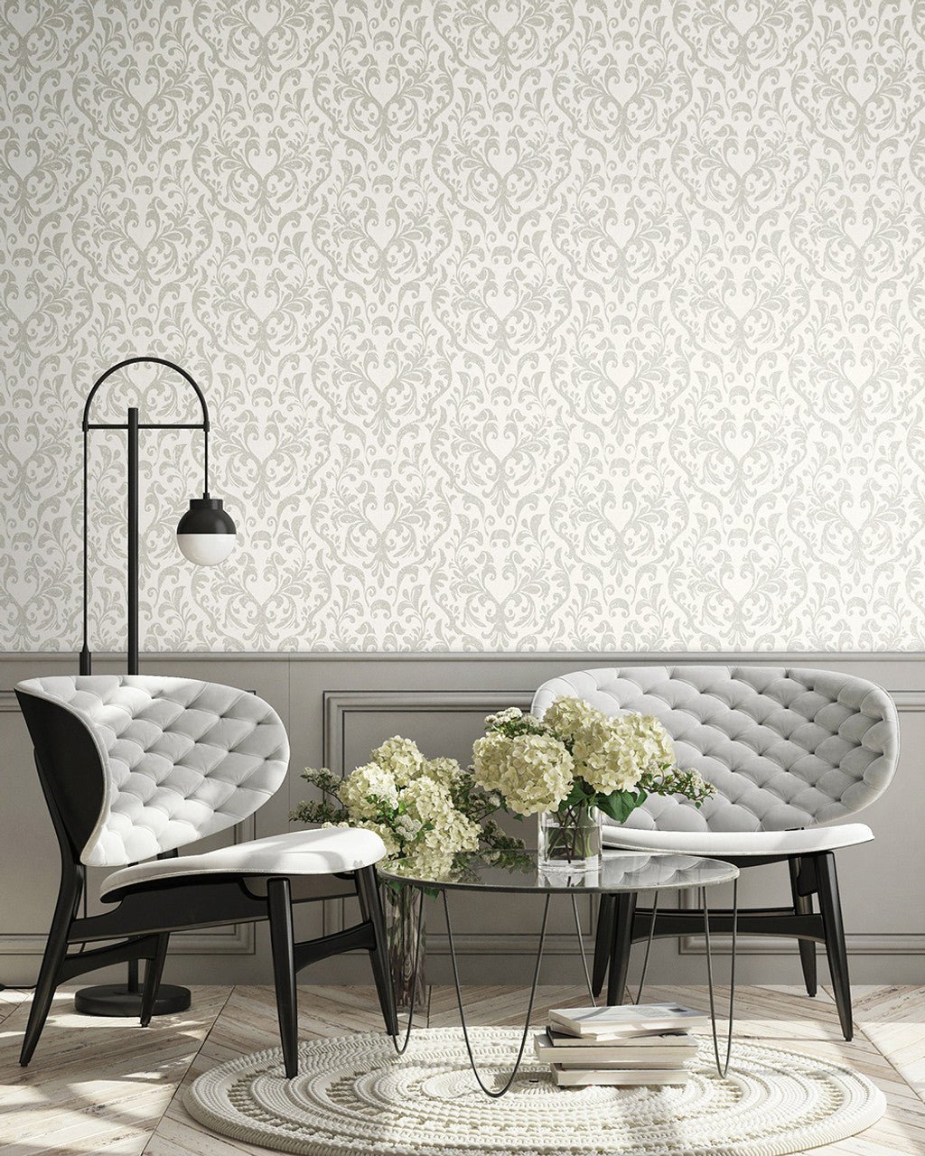 Notting Hill Urban Classics Wallpaper - Pearl White - Hohenberger - 64857 - Premier Wallcovering