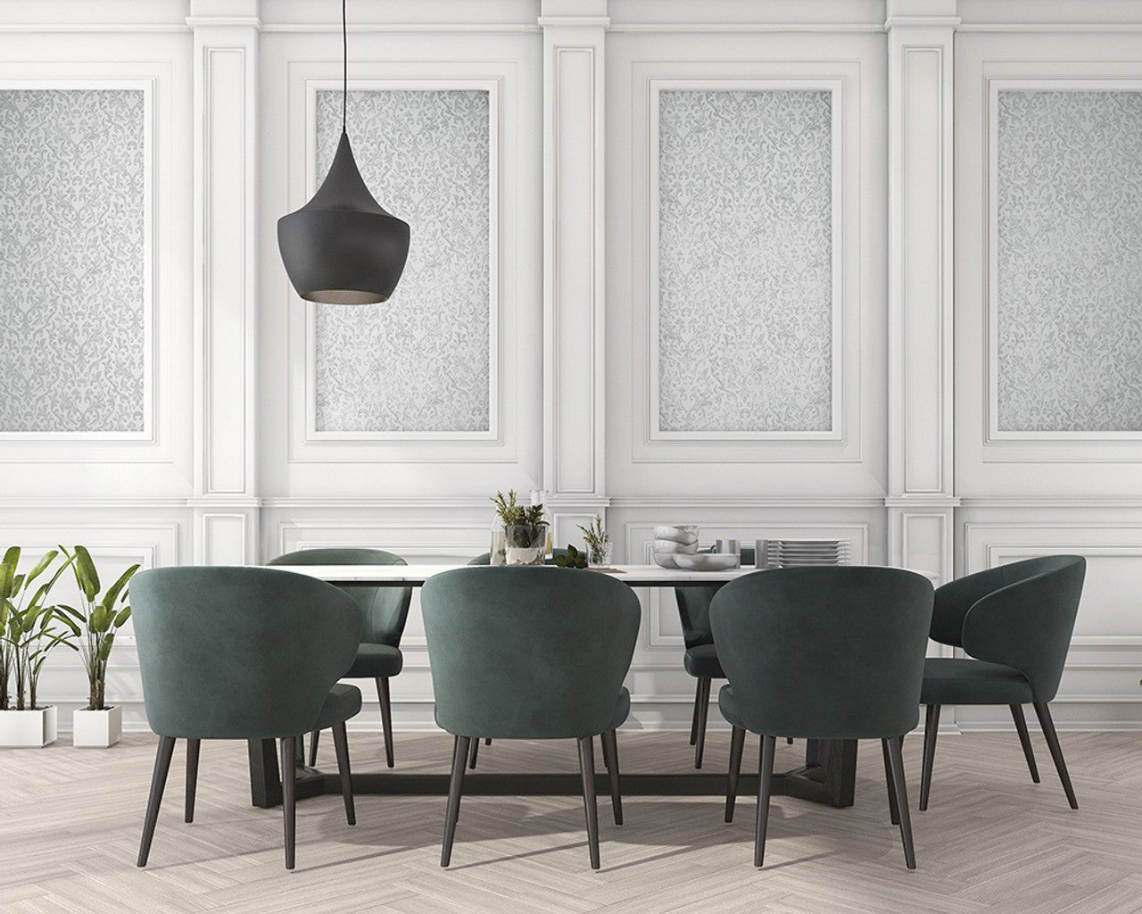 Notting Hill Urban Classics Wallpaper - Frost Grey - Hohenberger - 64859 - Premier Wallcovering