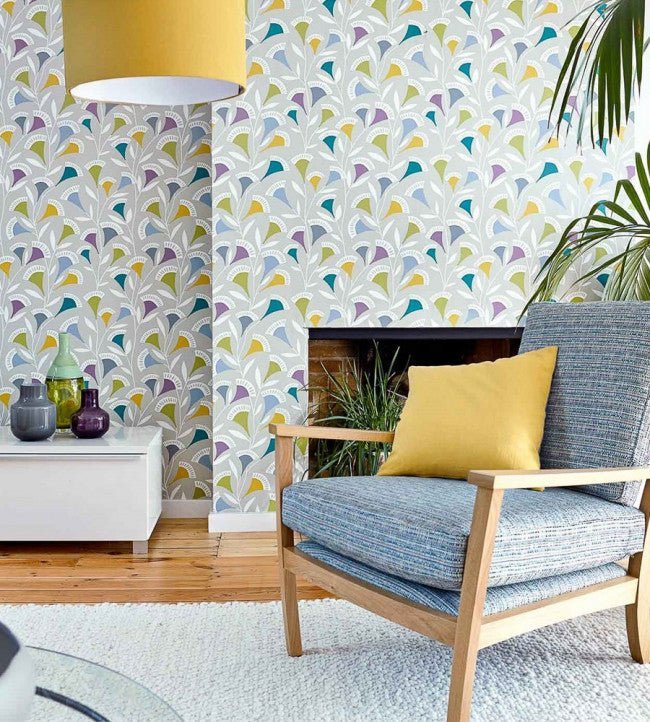Noukku Wallpaper - Foxglove / Graphite / Forest - NNOU111547 - Scion - Premier Wallcovering