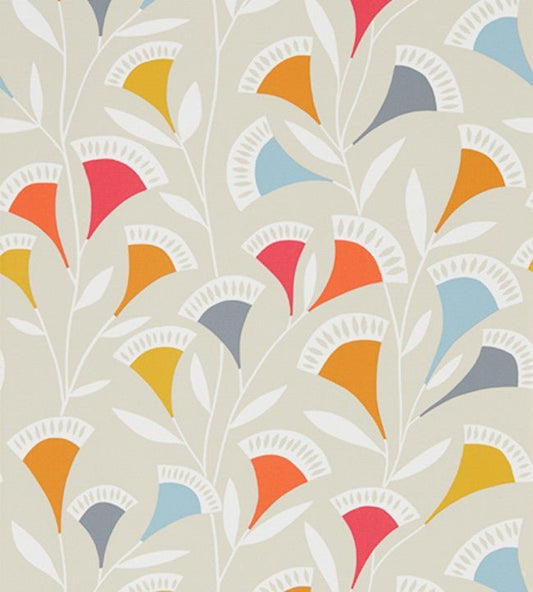 Noukku Wallpaper - Watermelon / Tangerine / Slate - NNOU111546 - Scion - Premier Wallcovering