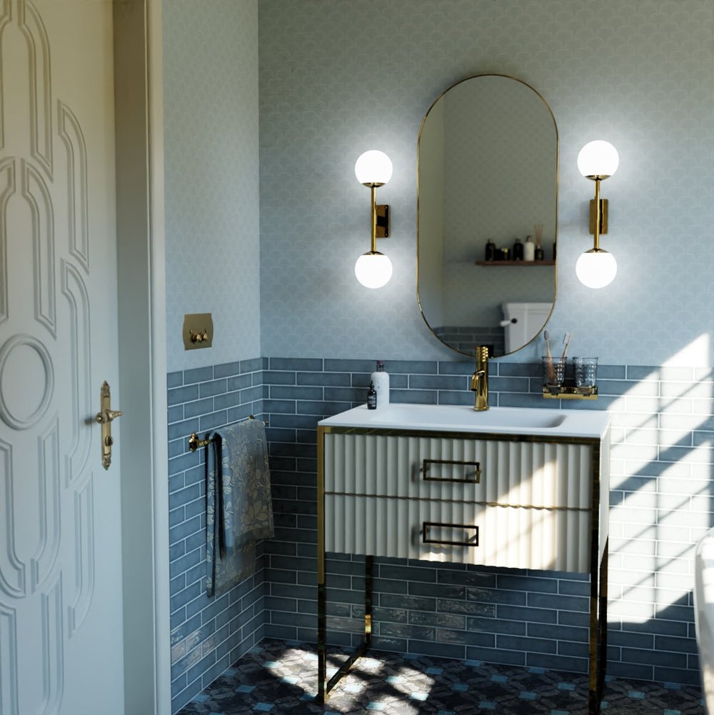 Nouveau Palm Wallpaper - Mineral - LAN100186 - Lucie Annabel - Premier Wallcovering