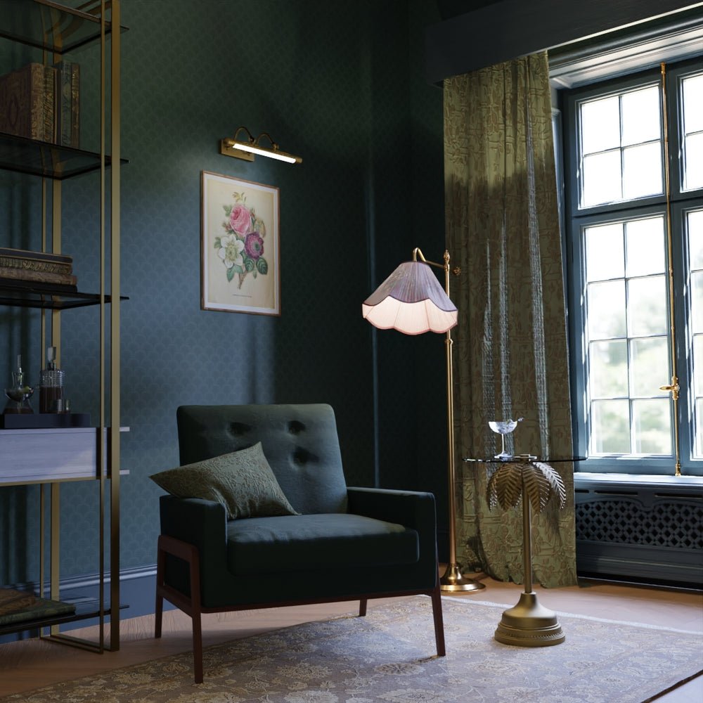 Nouveau Palm Wallpaper - Teal - LAN100185 - Lucie Annabel - Premier Wallcovering