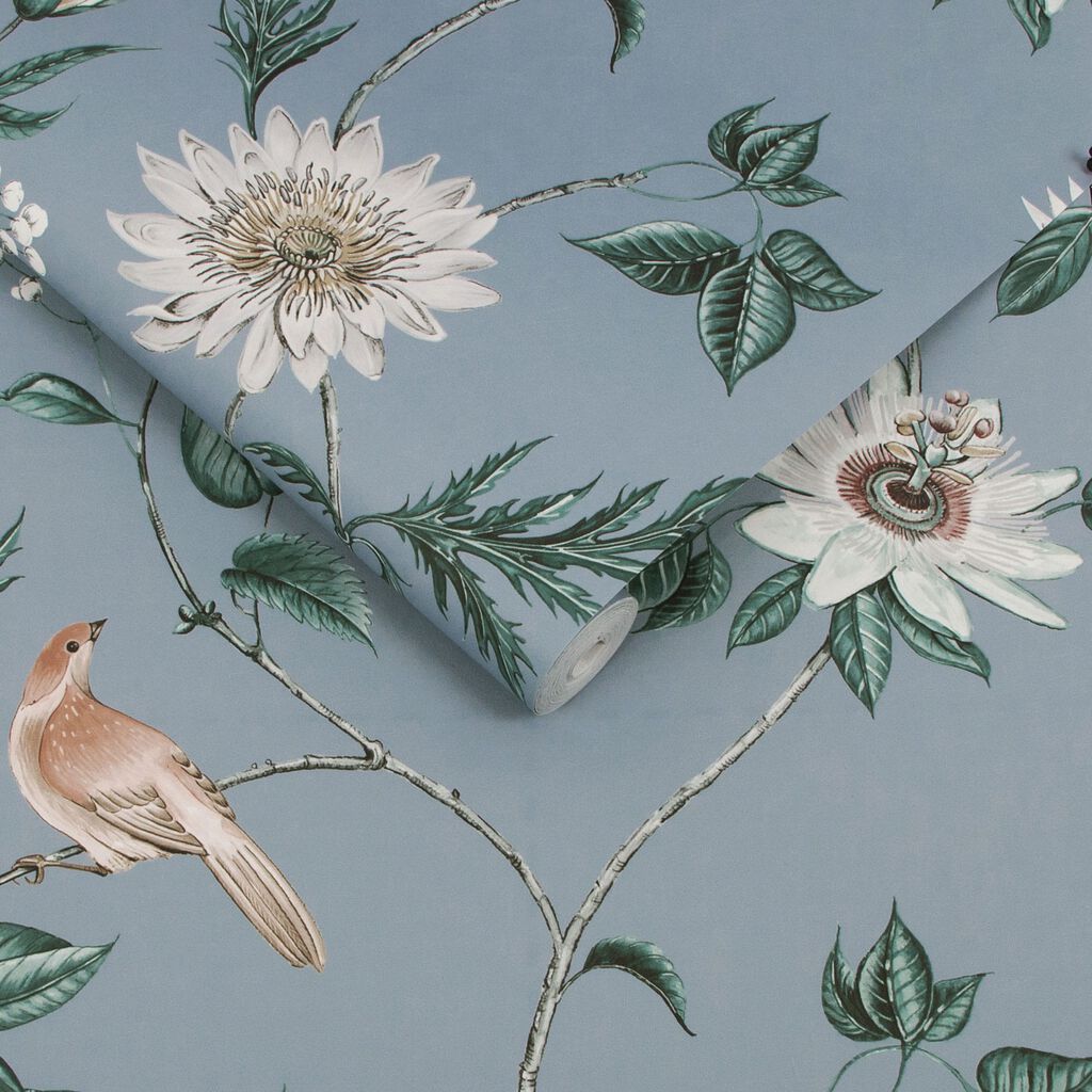 Nuit Wallpaper - Sky Blue - Graham & Brown - 115047 - Premier Wallcovering