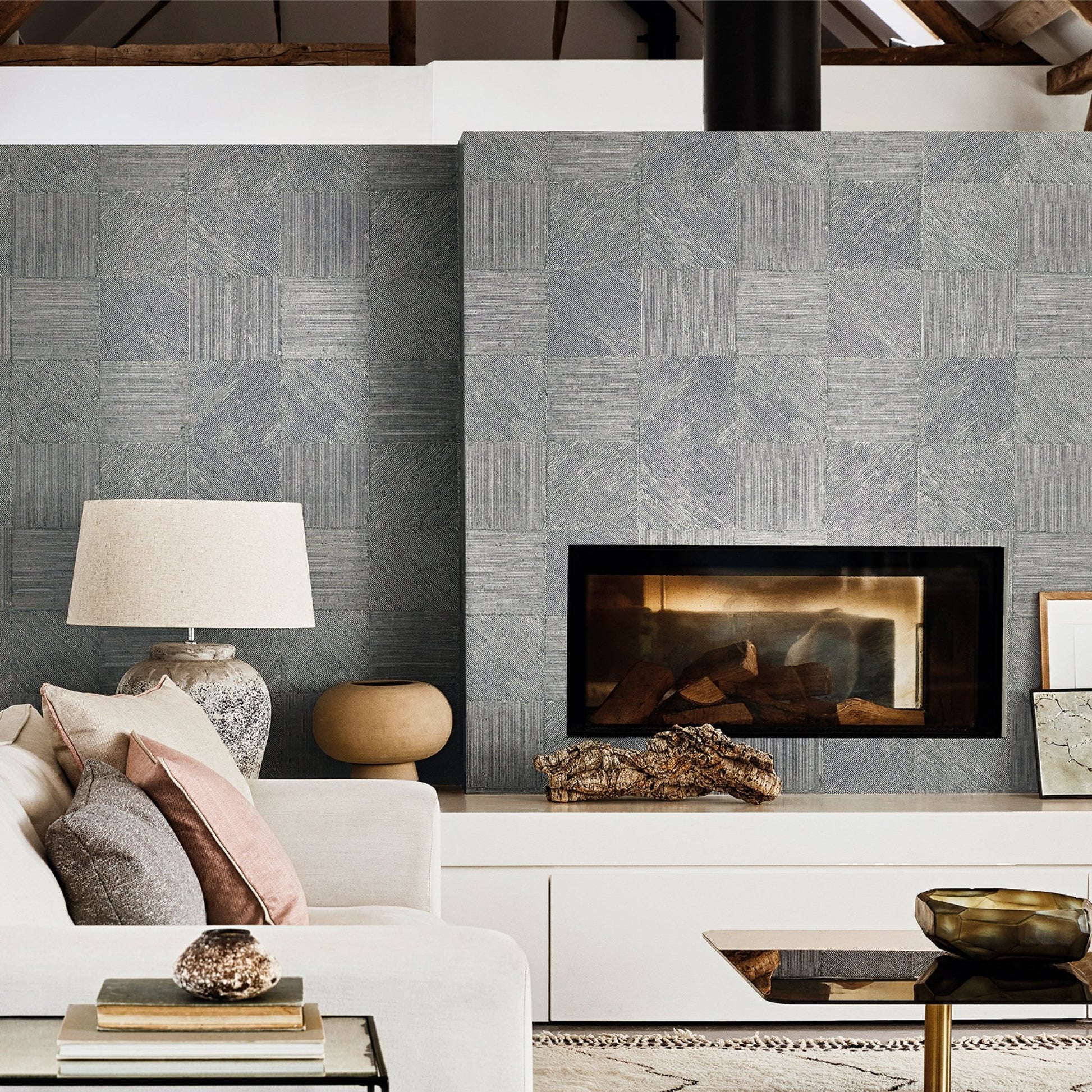 Nula Wallpaper - Smoke - Romo - Picota - W438/05 - Premier Wallcovering