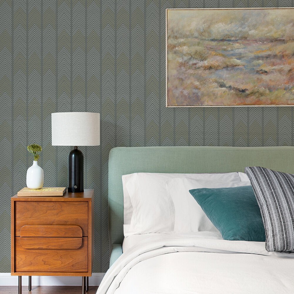 Nyle Wallpaper - Charcoal - A Street Prints - FD26529 - Premier Wallcovering