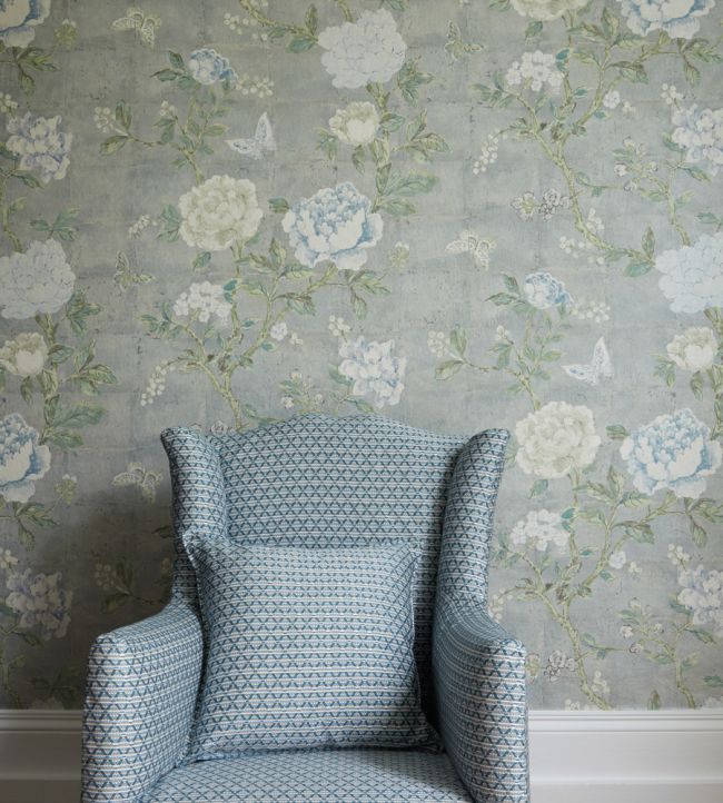 Nymphenburg Wallpaper - Silver - Madeaux - W2000 - 01 - Premier Wallcovering