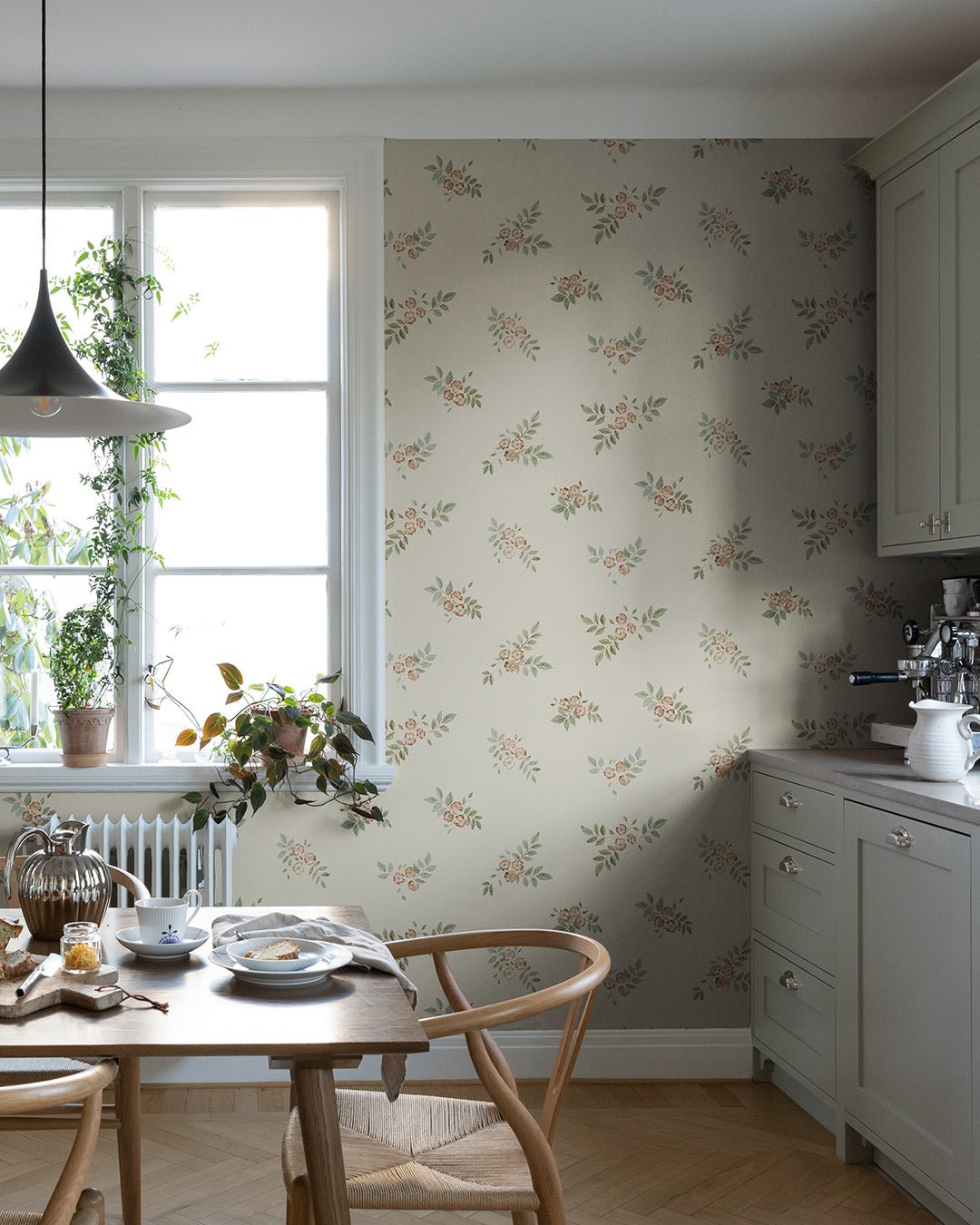 Nyponros Wallpaper - Creamy White - Midbec - 43111 - Premier Wallcovering