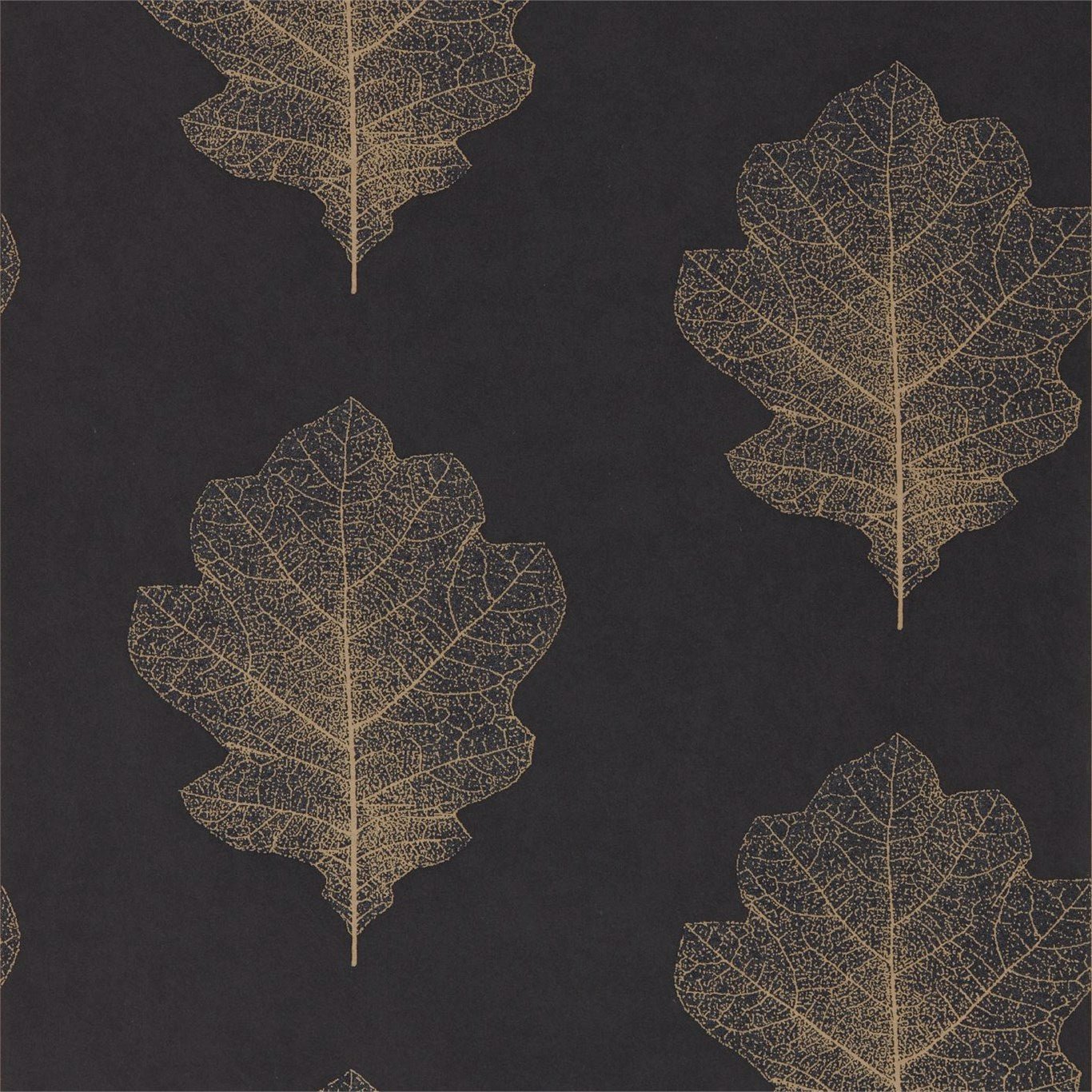 Oak Filigree Wallpaper - Charcoal/Bronze - Sanderson - DWOW215700 - Premier Wallcovering