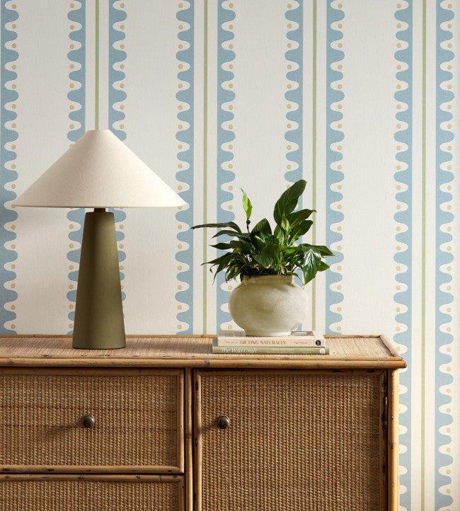 Oakham Wallpaper - Coast Blue - Scion - NSCW113239 - Premier Wallcovering