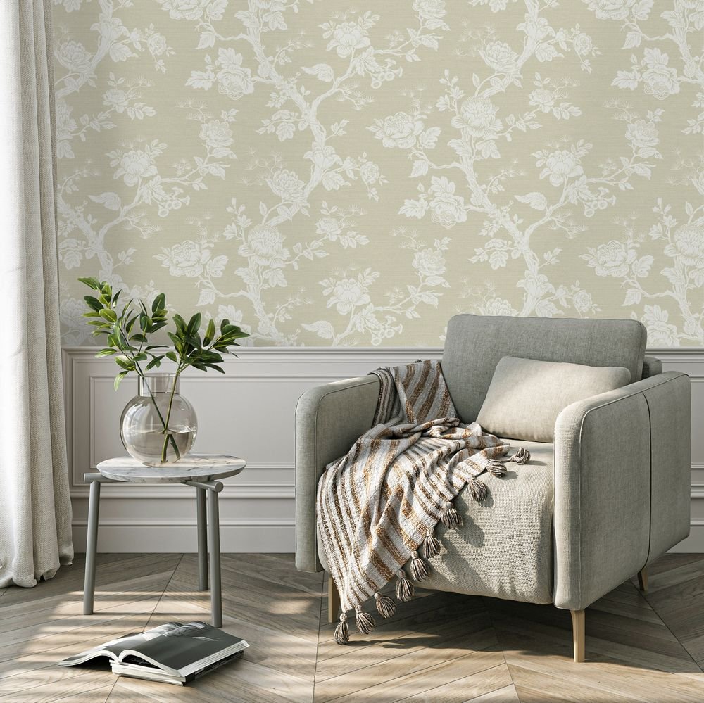 Oakminster Wallpaper - Pale Oat - Timothy Wilman - TW2561 - Premier Wallcovering