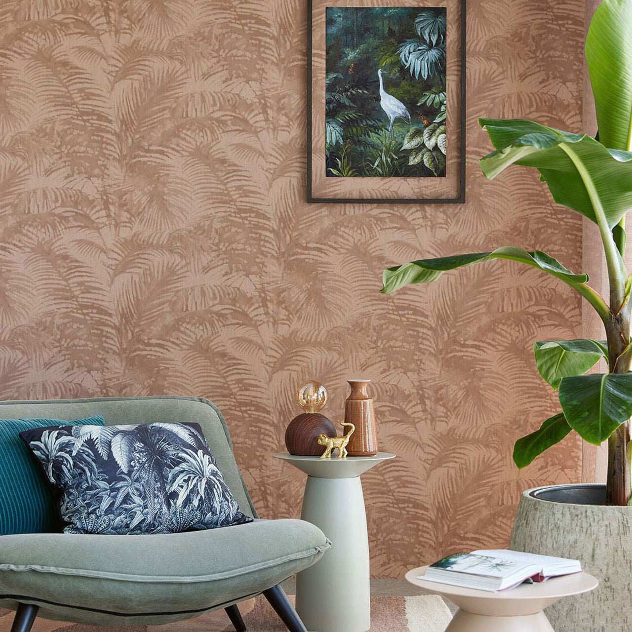 Oasis Palm Oasis Wallpaper - Blush - Eijffinger - 317303 - Premier Wallcovering