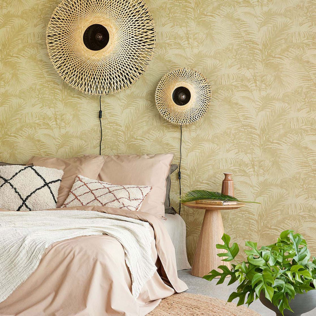 Oasis Palm Oasis Wallpaper - Ochre - Eijffinger - 317302 - Premier Wallcovering