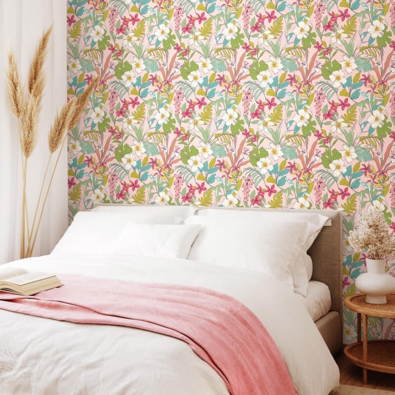 Oasis Wallpaper - Pink Mix - Hoopla Walls - HWA1206W - Premier Wallcovering