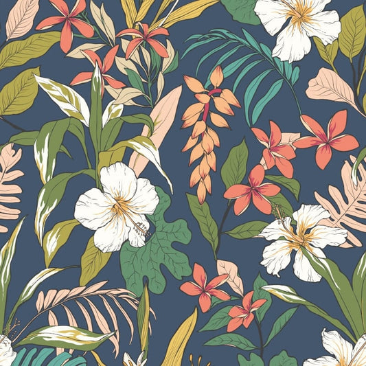 Oasis Wallpaper - Navy Twist - Hoopla Walls - HWA1203W - Premier Wallcovering