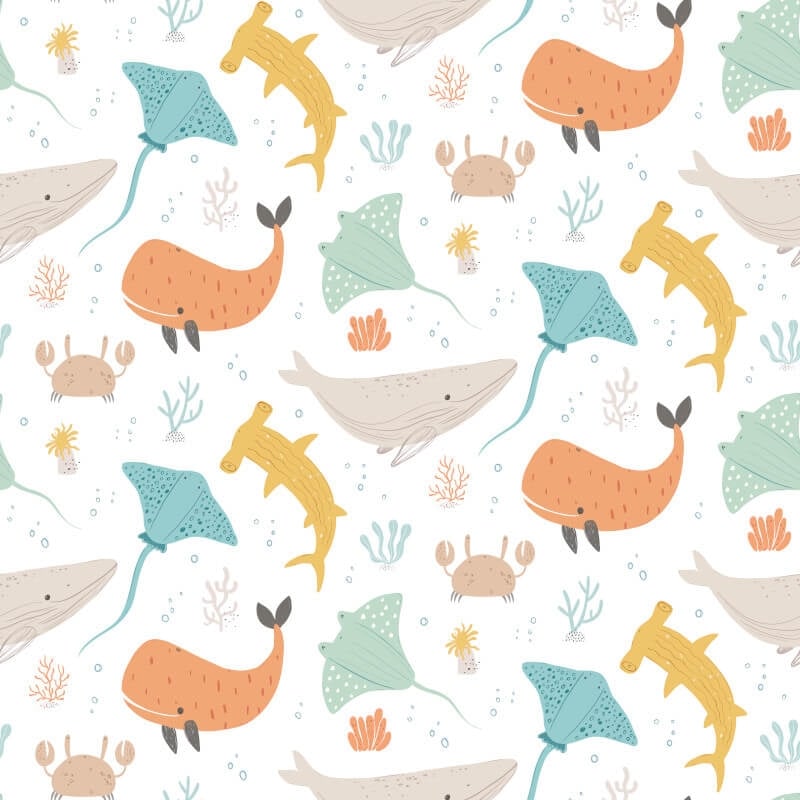 Ocean Adventure Wallpaper - Seafoam Spice - Hoopla Walls - HWA1301W - Premier Wallcovering