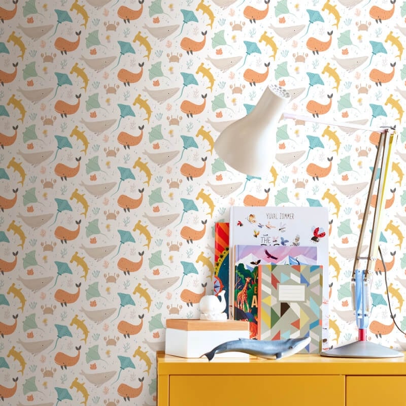 Ocean Adventure Wallpaper - Seafoam Spice - Hoopla Walls - HWA1301W - Premier Wallcovering