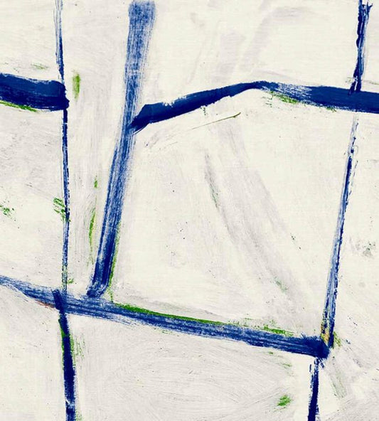 Ocean Squares Vinyl Wallpaper - Ultramarine - Christopher Farr Cloth - CFW227 - 01 - Premier Wallcovering