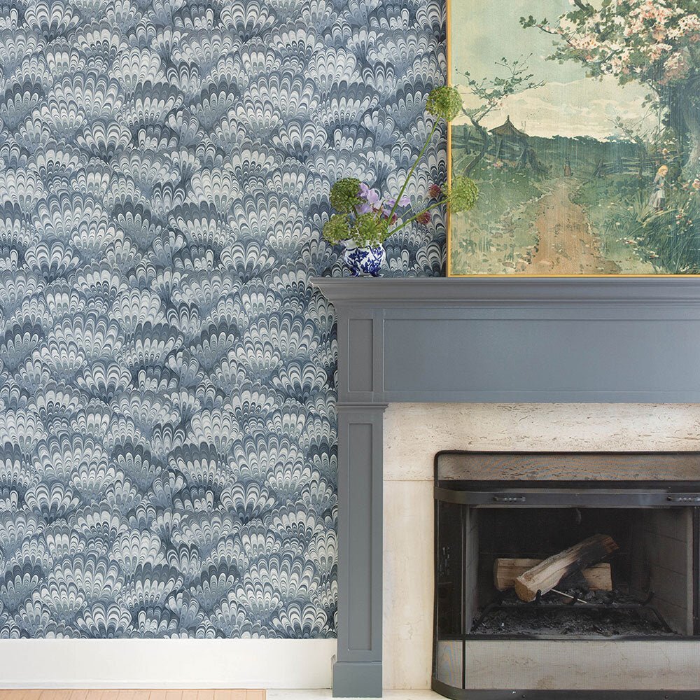 Octavia Wallpaper - Blue - A Street Prints - FD27379 - Premier Wallcovering