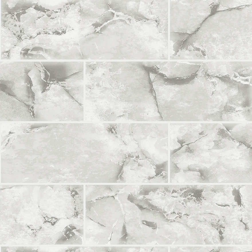Odeon Tile Wallpaper - Dove - Holden Décor - 89391 - Premier Wallcovering
