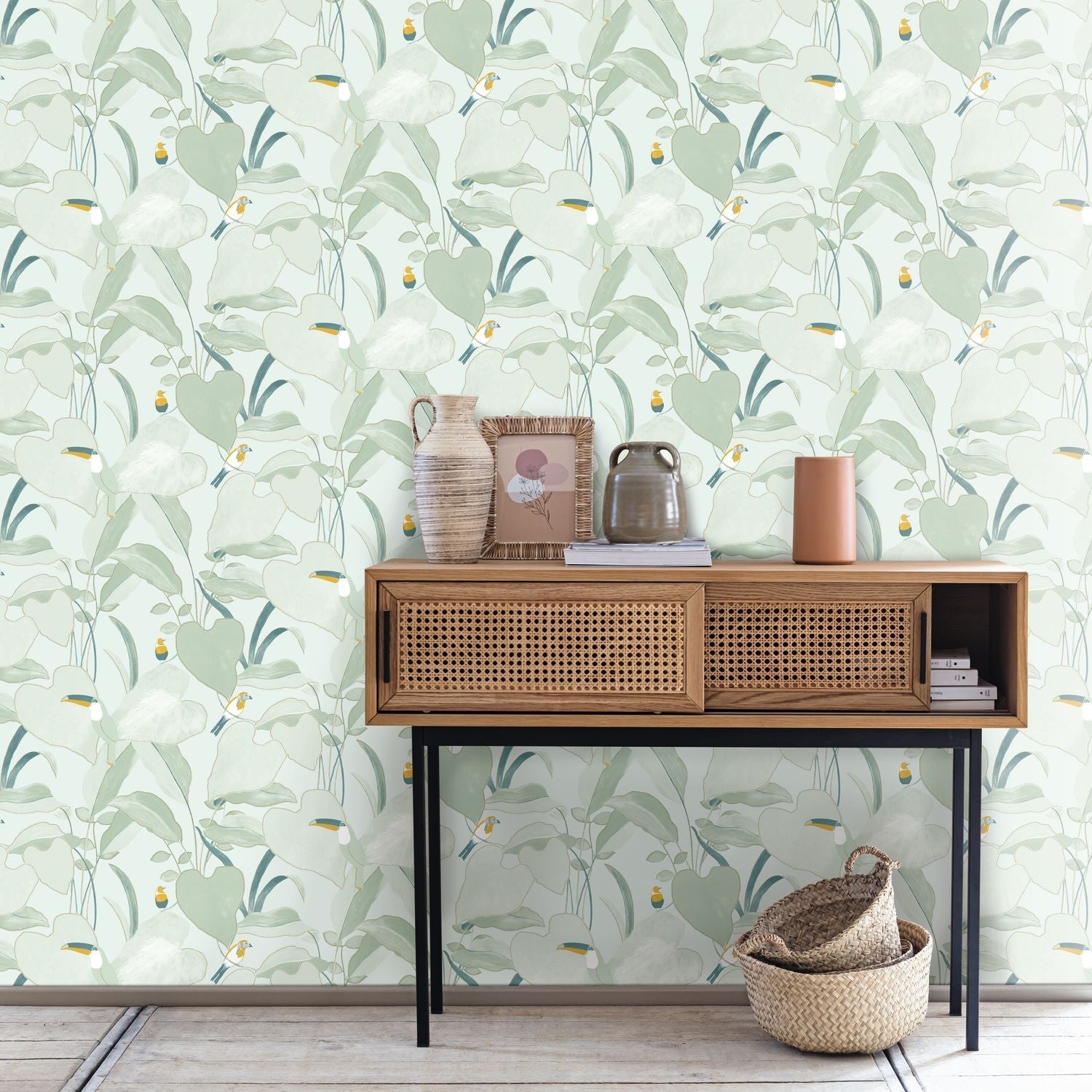 Odyssee Amazonia Wallpaper - Vert D'eau - Caselio - 101427121 - Premier Wallcovering