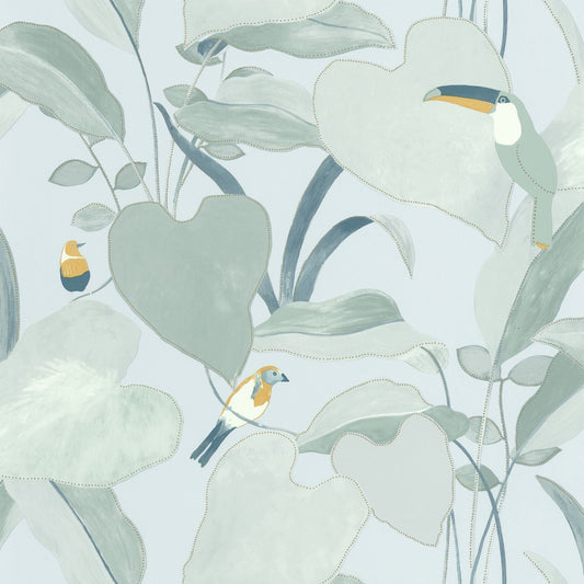 Odyssee Amazonia Wallpaper - Vert D'eau - Caselio - 101427121 - Premier Wallcovering