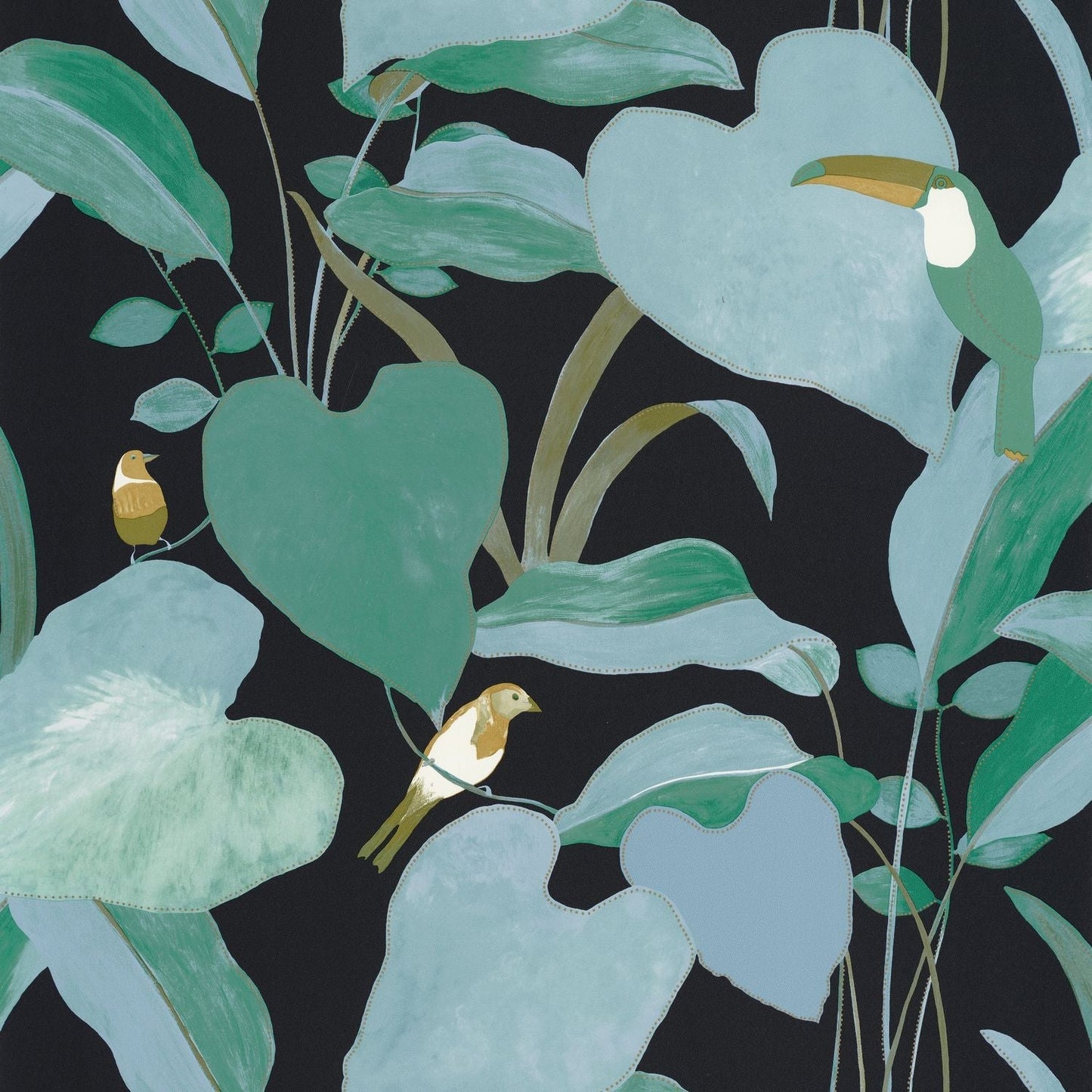Odyssee Amazonia Wallpaper - Noir - Caselio - 101427922 - Premier Wallcovering