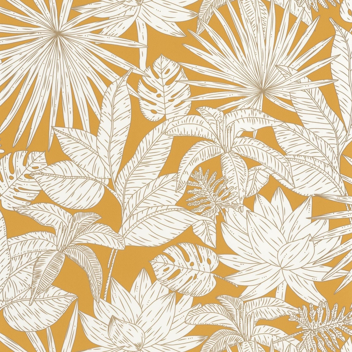 Odyssee Hawai Wallpaper - Jaune - Caselio - 101432216 - Premier Wallcovering