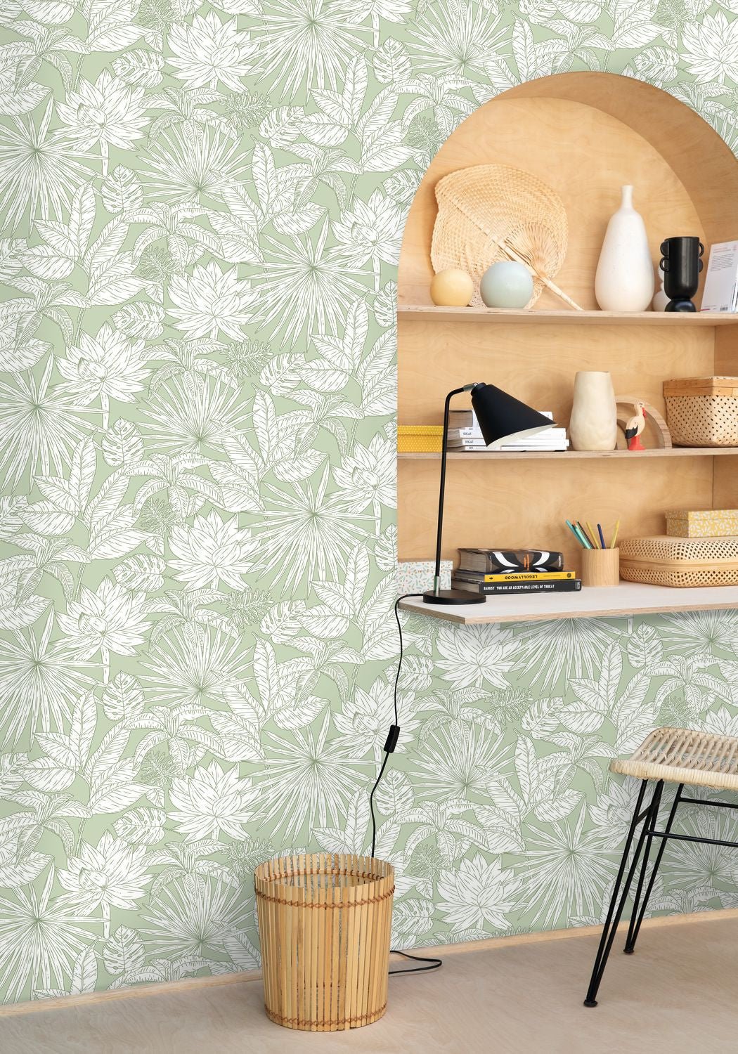 Odyssee Hawai Wallpaper - Vert D'eau - Caselio - 101437041 - Premier Wallcovering