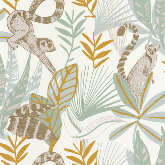 Odyssee Madagascar Wallpaper - Vert D'eau - Caselio - 101407218 - Premier Wallcovering